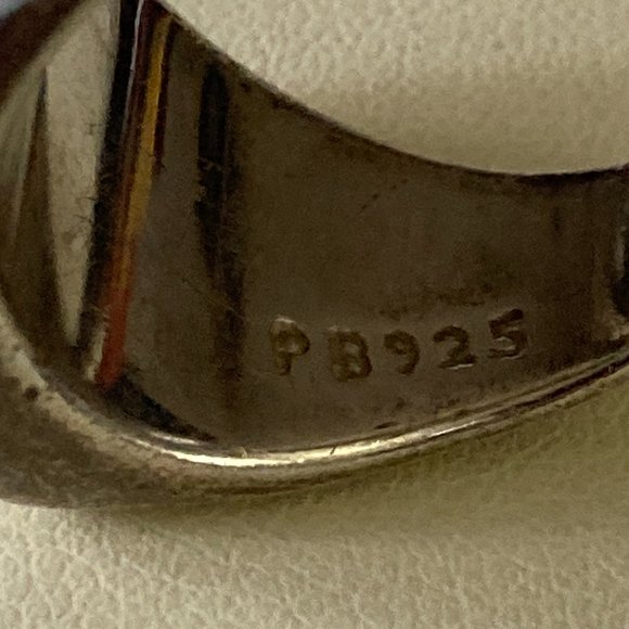 Vintage Peyote Bird amazonite ring in sterling silver setting - Picture 4 of 10